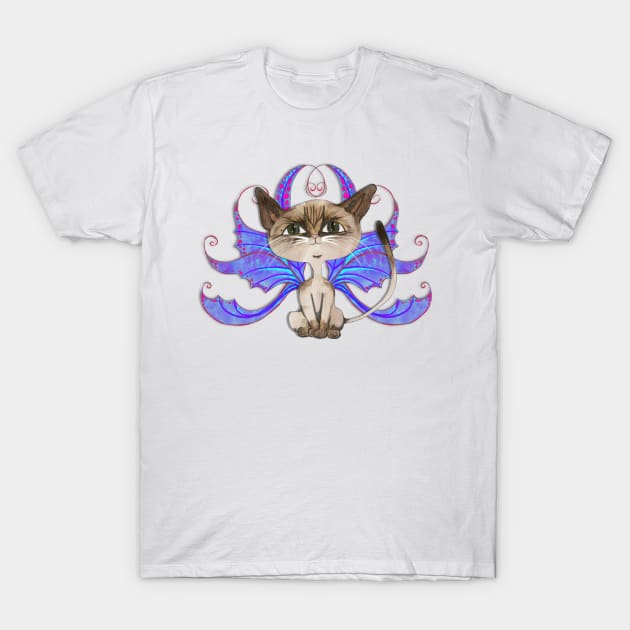 Siamese Fairy kitten T-Shirt by JenStedman73